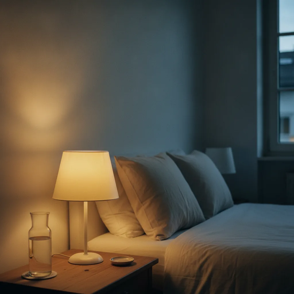 Sanftes Nachtlicht am Bett für die Nachtwache