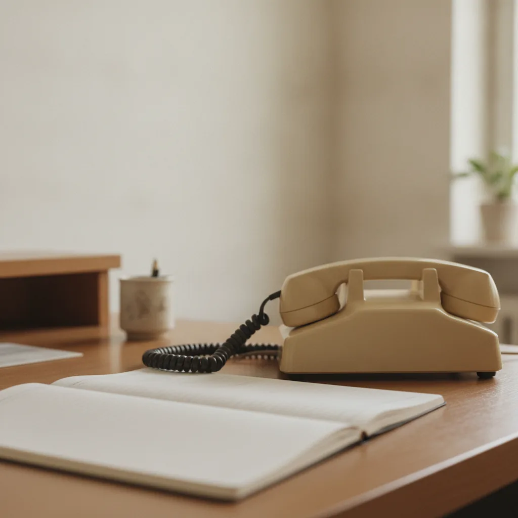 Telefon am Empfang für Anfragen und Erstgespräche